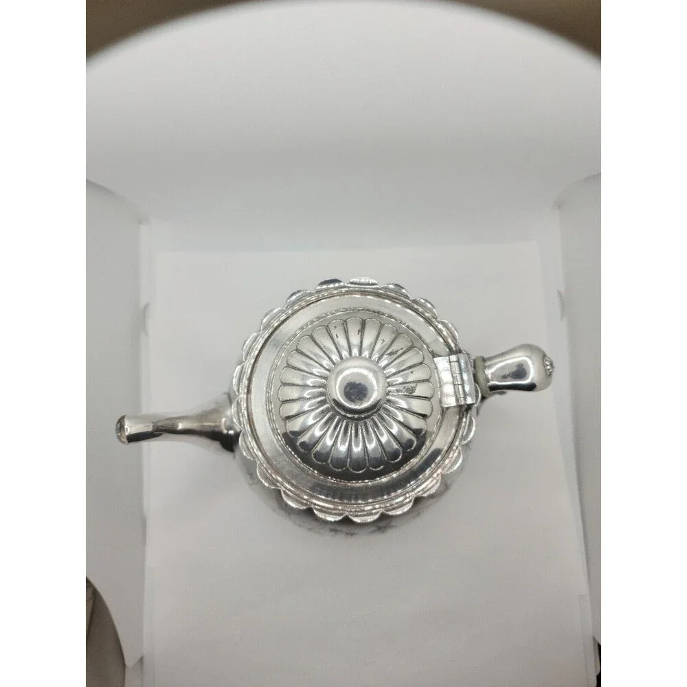 ANTIQUE Victorian FLORAL TEA POT Quadruple Plate Silver PAIRPOINT MFG CO
